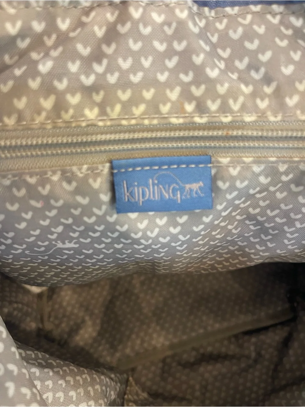Kipling City Pack Metallic Blue Backpack Small Slouchy Y2K Monkey Charm Nylon